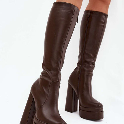 Heel boots model 217838
