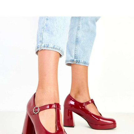 Heeled low shoes model 218174