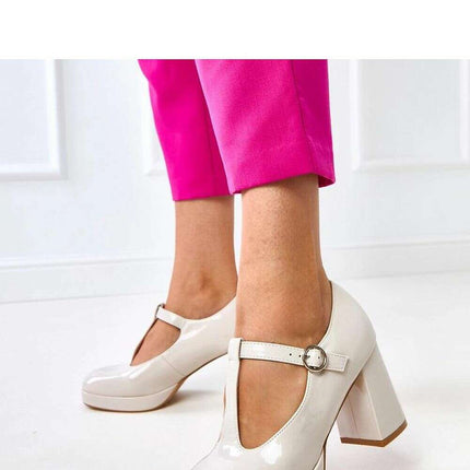 Heeled low shoes model 218174