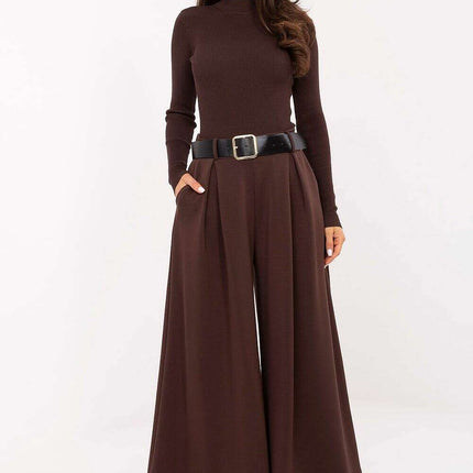 Women’s Palazzo Trousers – High Waist, Pleated, One-Size-Fits-All