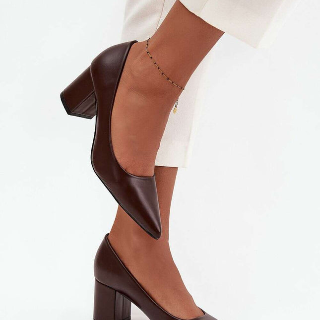 Block heel pumps model 218679