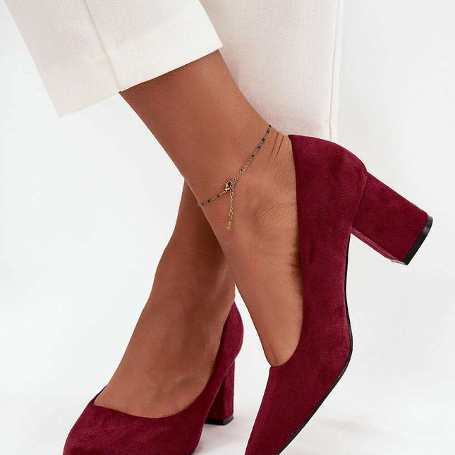 Block heel pumps model 218682