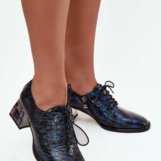 Heeled low shoes model 218693