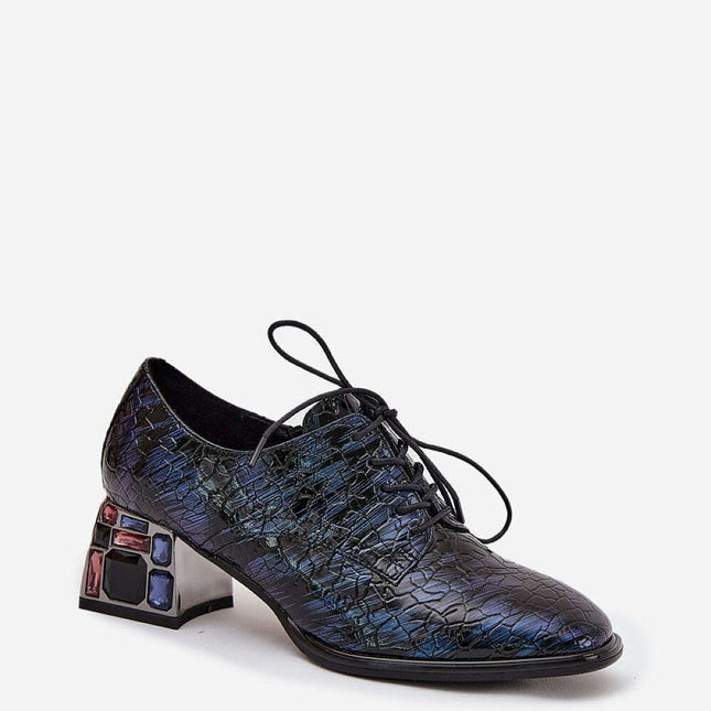 Heeled low shoes model 218693