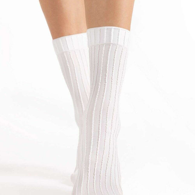 Basico Ribbed Socks – White & Black, Stretchy Everyday Comfort