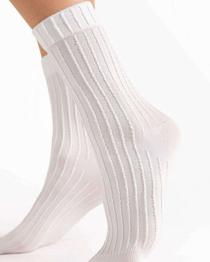 Basico Ribbed Socks – White & Black, Stretchy Everyday Comfort