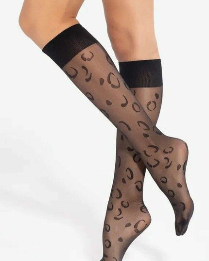 Patterned Knee High Socks 20 DEN Semi-Matte – Elegant Comfort Fit