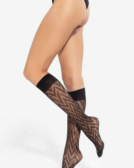 Patterned Knee High Socks 20 DEN Semi-Matte – Elegant Comfort Fit