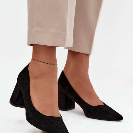 Block heel pumps model 218914