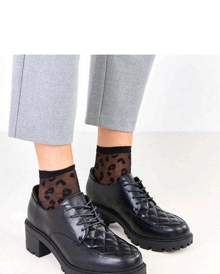 Heeled low shoes model 219166