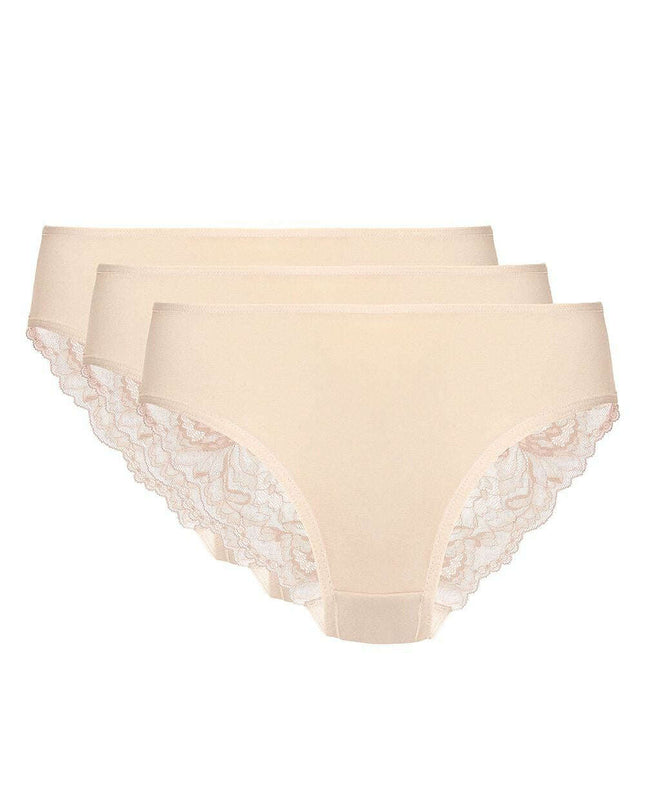 Cotton Panties 3-Pack – Lace Back & OEKO-TEX Gusset Comfort