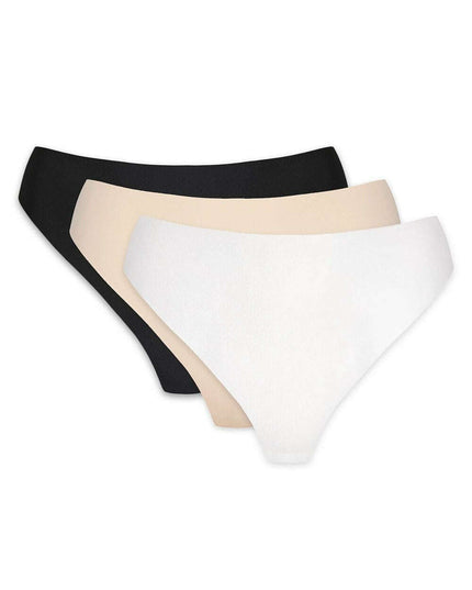 Seamless Thong Underwear 3-Pack – Cotton Gusset, Invisible Fit