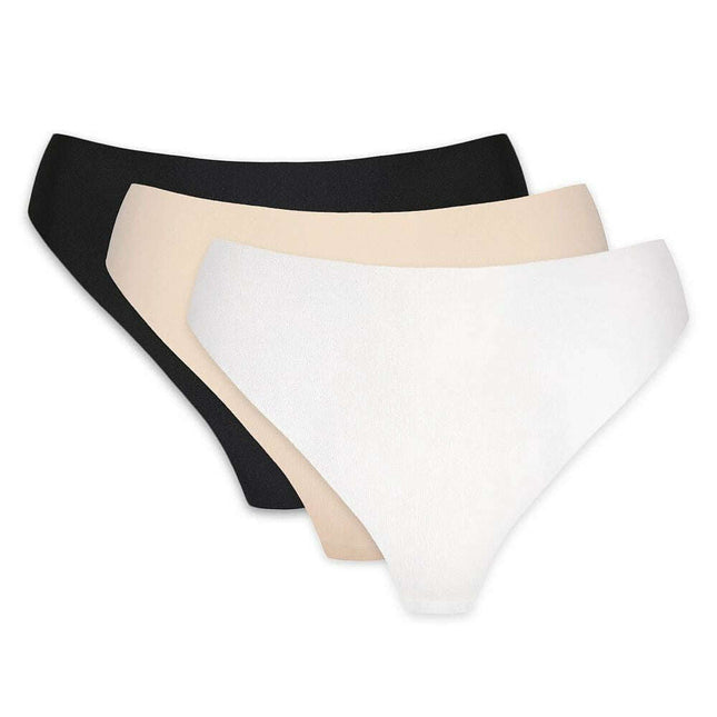 Seamless Thong Underwear 3-Pack – Cotton Gusset, Invisible Fit