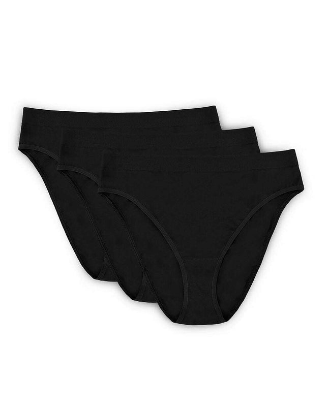 Three-Pack Cotton Thongs – Deep Cut Leg & Wide Waistband Comfort