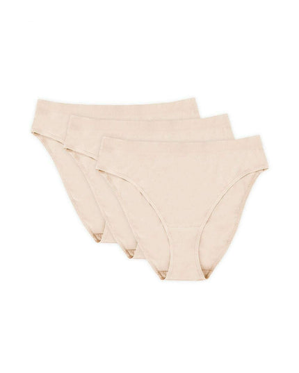 Three-Pack Cotton Thongs – Deep Cut Leg & Wide Waistband Comfort