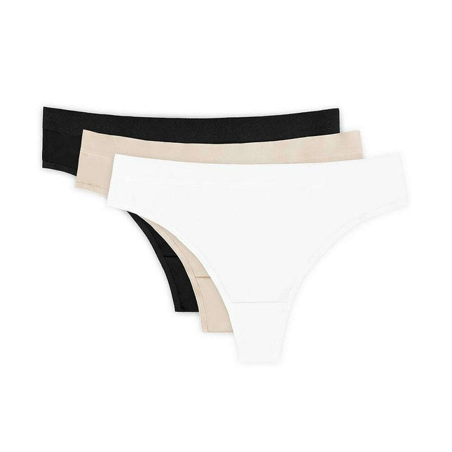 Three-Pack Cotton Thongs – OEKO-TEX Certified, Wide Waistband, Made in Poland