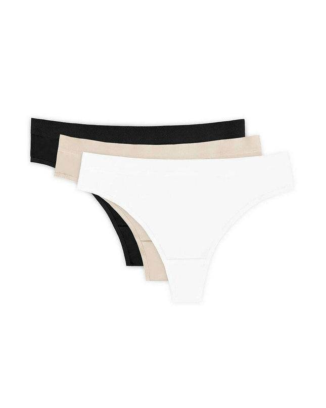 Three-Pack Cotton Thongs – OEKO-TEX Certified, Wide Waistband, Made in Poland