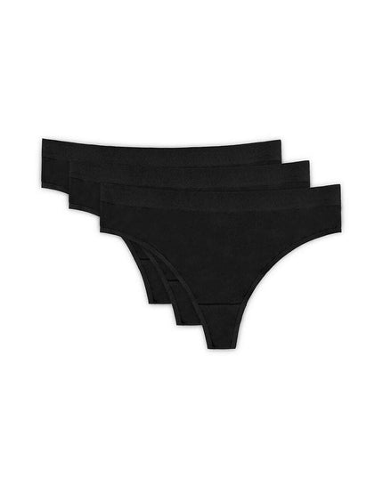 Three-Pack Cotton Thongs – OEKO-TEX Certified, Wide Waistband, Made in Poland