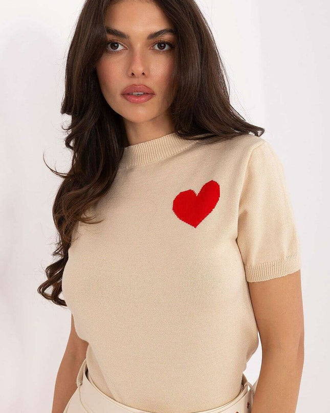 Short sleeve sweater model 219595