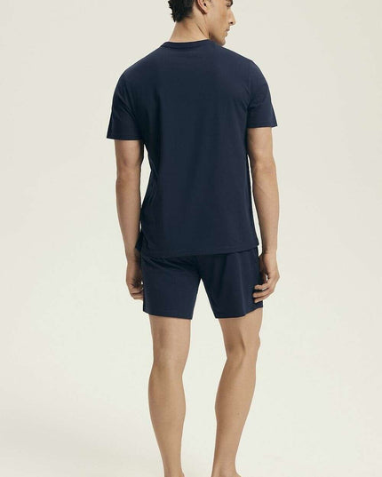 Women's Loose Fit Cotton Pajama Set – Printed Tee & Drawstring Shorts