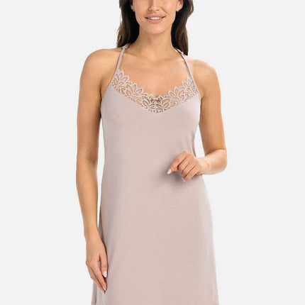 Cocoa Women’s Nightshirt – Soft Viscose Blend with Lace Detail