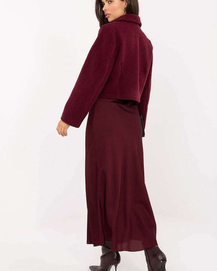 Elegant Short Women’s Coat – Classic Collar & Double-Breasted Style