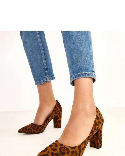 Block heel pumps model 220594