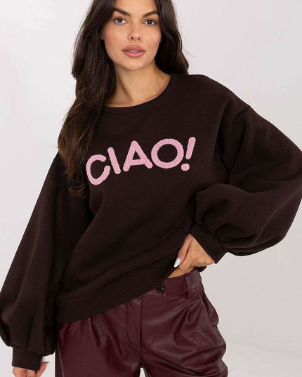 Women’s Cotton Elastane Sweatshirt – Puffy Sleeves & Modern Details