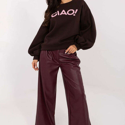 Women’s Cotton Elastane Sweatshirt – Puffy Sleeves & Modern Details