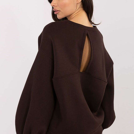 Women’s Cotton Elastane Sweatshirt – Puffy Sleeves & Modern Details