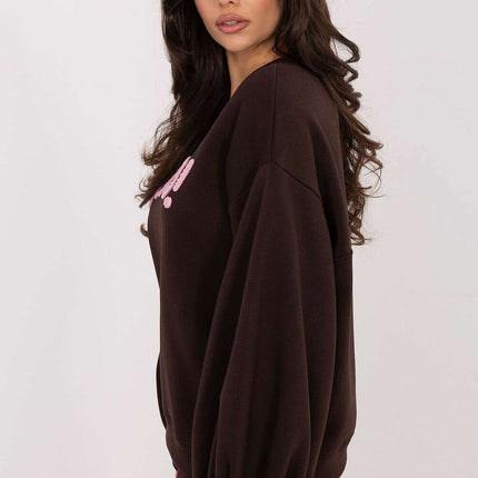 Women’s Cotton Elastane Sweatshirt – Puffy Sleeves & Modern Details