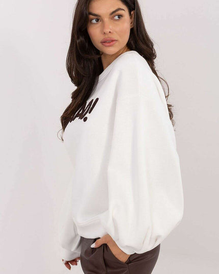 Women’s Cotton Elastane Sweatshirt – Puffy Sleeves & Modern Details