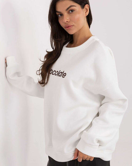 Women’s Cotton Elastane Sweatshirt – Classic Fit & Elegant Embroidery
