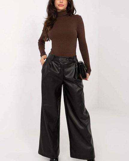 Women’s Ribbed Cotton Turtleneck Sweater – Stretch Comfort Essential