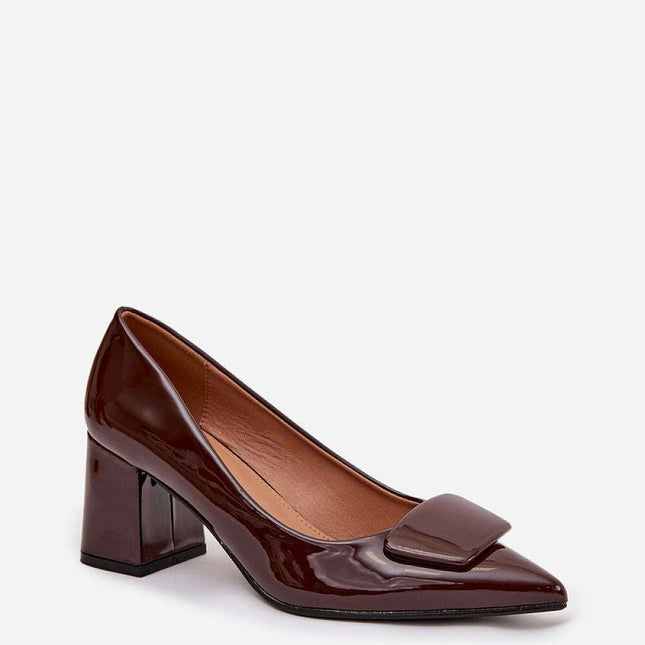 Eco Leather Block Heel Pumps – Pointed Toe, Elegant Comfort