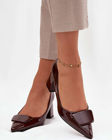 Eco Leather Block Heel Pumps – Pointed Toe, Elegant Comfort