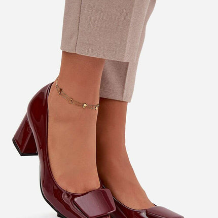 Eco Leather Block Heel Pumps – Pointed Toe, Elegant Comfort