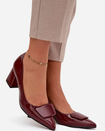 Eco Leather Block Heel Pumps – Pointed Toe, Elegant Comfort