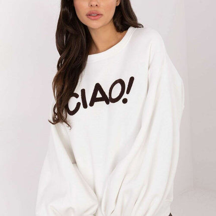 Women’s Cotton Elastane Sweatshirt – Puffy Sleeves & Modern Details