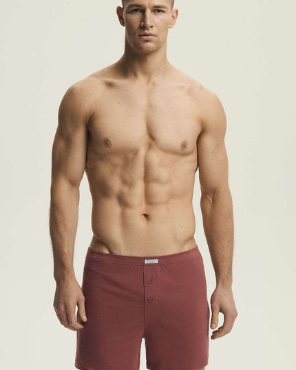 Men's Basic Cotton Boxers – Loose Fit, Breathable Comfort