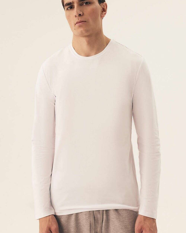 Men's Basic Long Sleeve Undershirt 2-Pack – Cotton Stretch Comfort