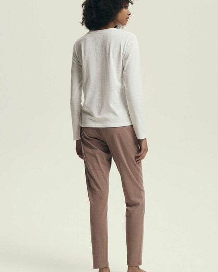 Women's 100% Cotton Pajama Set – Printed 3/4 Pants & Top