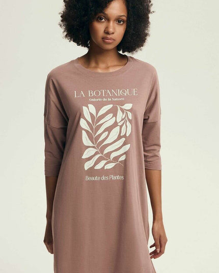 Women's 100% Cotton Nightshirt – Loose Fit, Breathable & Stylish