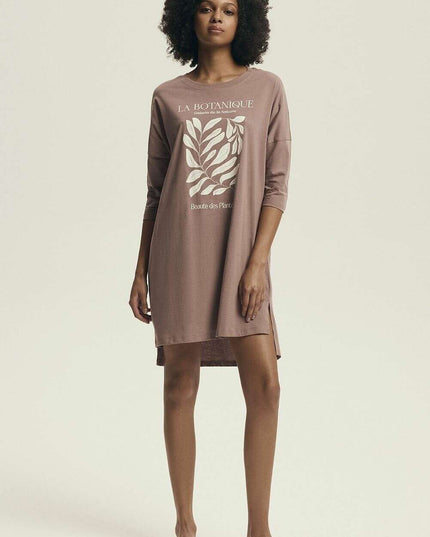 Women's 100% Cotton Nightshirt – Loose Fit, Breathable & Stylish