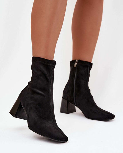 Women's Eco Suede Ankle Boots – Side Zipper & Modern Stitching