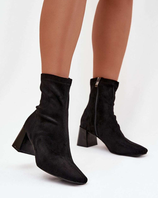Women's Eco Suede Ankle Boots – Side Zipper & Modern Stitching