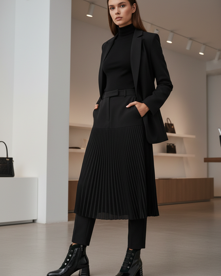 Women's Patent Leather Heeled Ankle Boots – Modern Gloss, Zip Closure