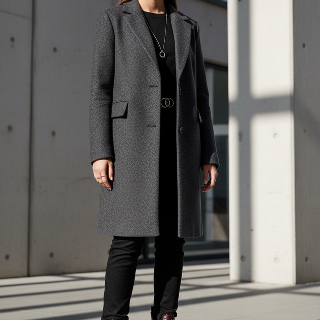 Women's Patent Leather Ankle Boots – Block Heel, Zipper, Warm Lining