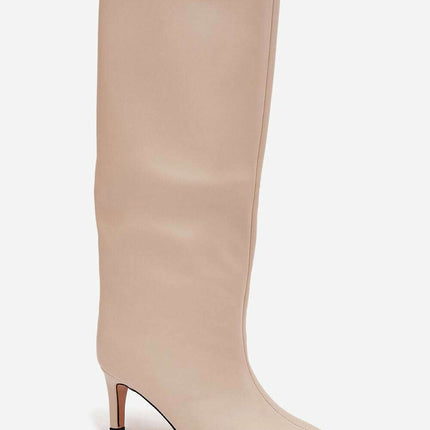 Women's Stiletto Heel Boots – Eco Leather, Pointed Toe, Insulated