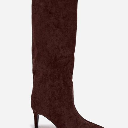 Women's Stiletto Heel Boots – Eco Leather, Pointed Toe, Insulated